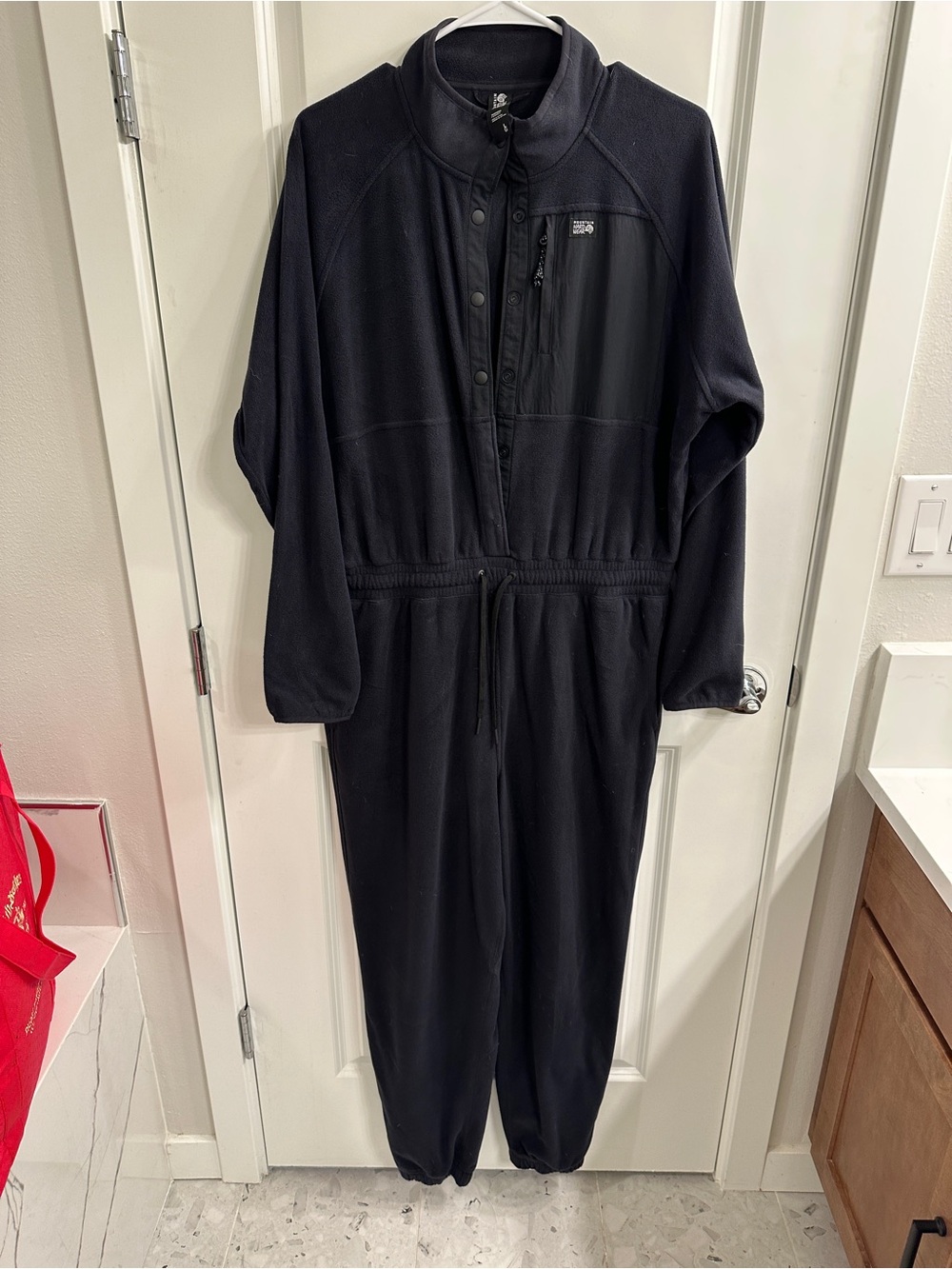 Mountain Hardwear Microchill Black Fleece One-Piece Jumpsuit - women’s large
